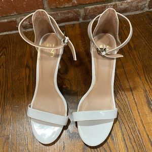 White high heel sandals